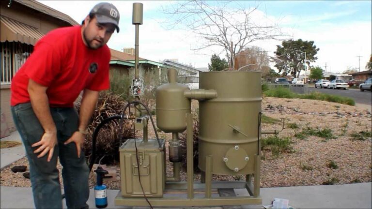 homemade gasifier uses wood pellets to run generator